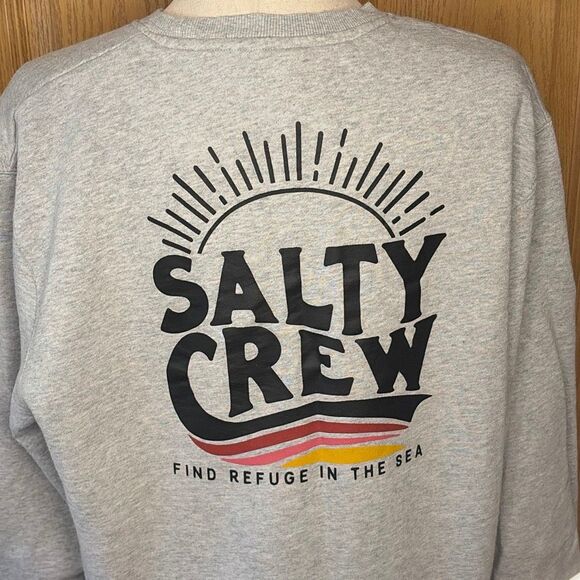 Salty Crew Ladies Gray Crew Neck Sweatshirt Size Large - Picture 3 of 8